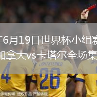 2026年6月19日世界杯小组赛B组第2轮加拿大vs卡塔尔全场集锦